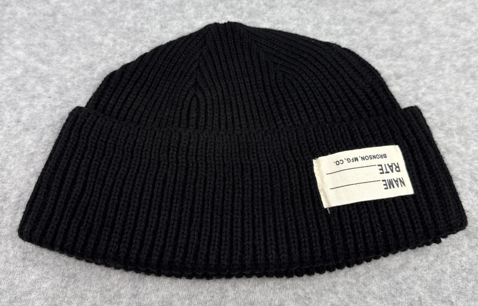 Bronson Retro Winter WW2 USN Watch Cap Vintage Naval Wool Beanie Knit Black