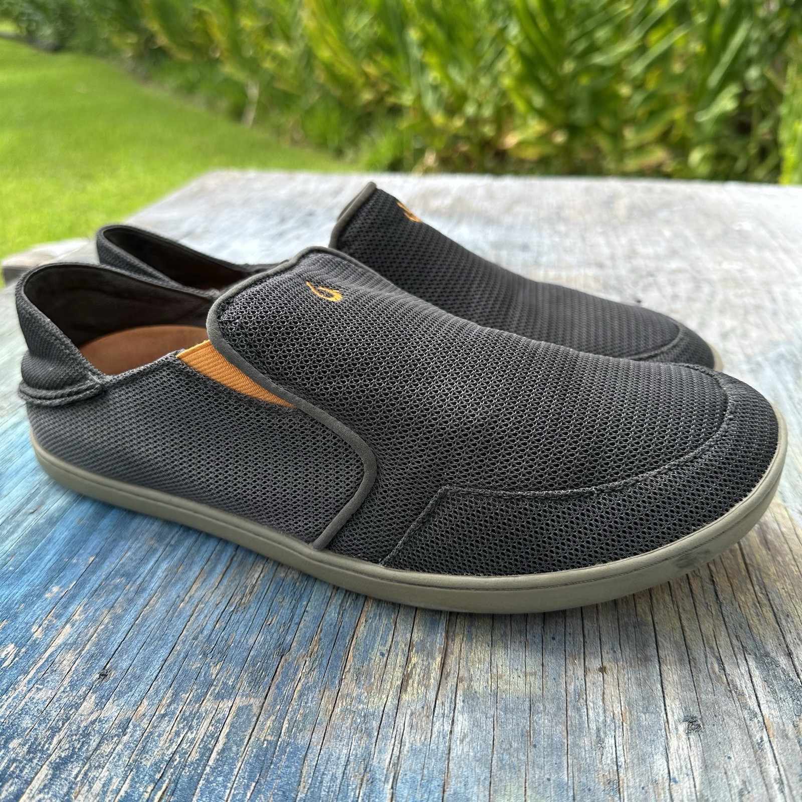 Olukai Nohea Mesh Slip On Men’s 12 13 Dark Shadow Casual Loafer Sneaker 980