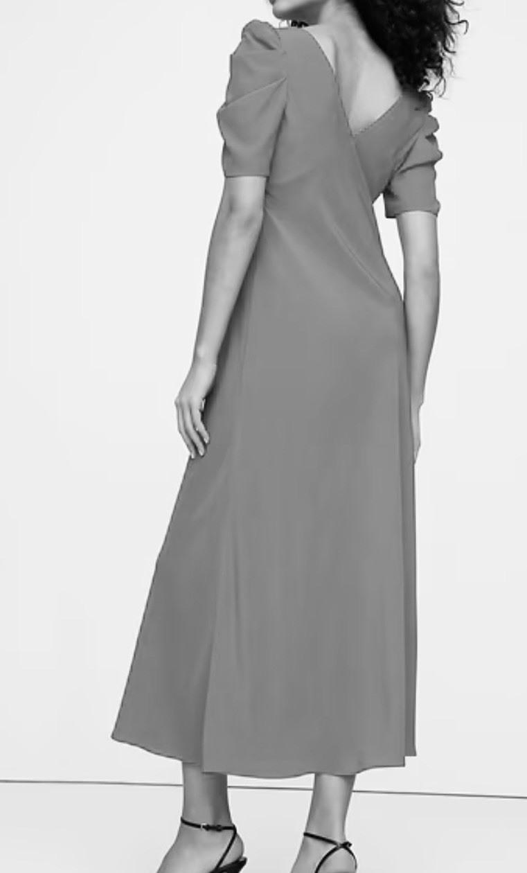 Banana Republic Matte 100% Silk Maxi Dress Size 8/T – Pit To Pit 35,5 Inches New