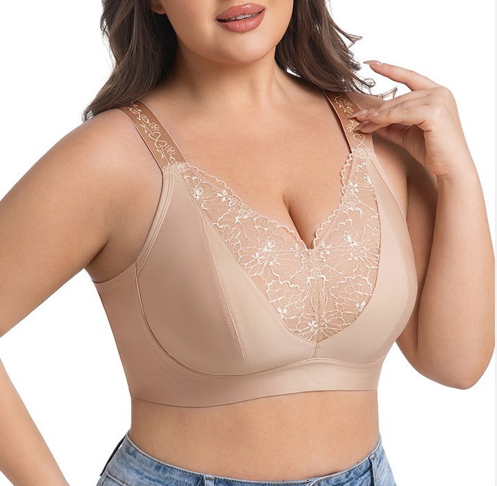 Women Bras Full coverage Seamless Lace Push up Thin Plus size Underwear 20781