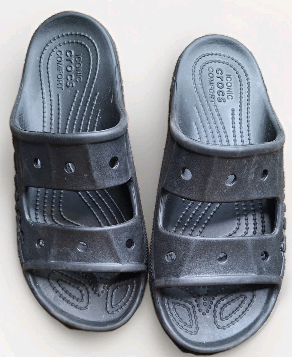 Crocs Unisex-Adult Baya Slide Sandal Black Men/7 Women/9