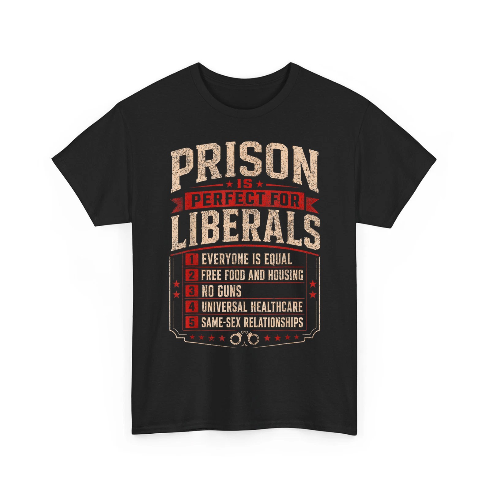 Prison is Perfect for Liberals – Anti Liberal Quote Funny Gift Unisex T-Shirt