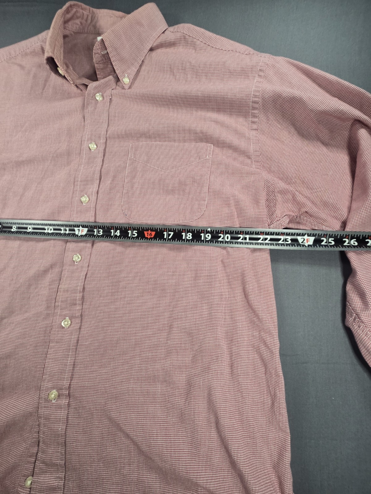 Brooks Brothers Shirt Large Men’s Relaxed Fit Red Gingham Cotton Button Down