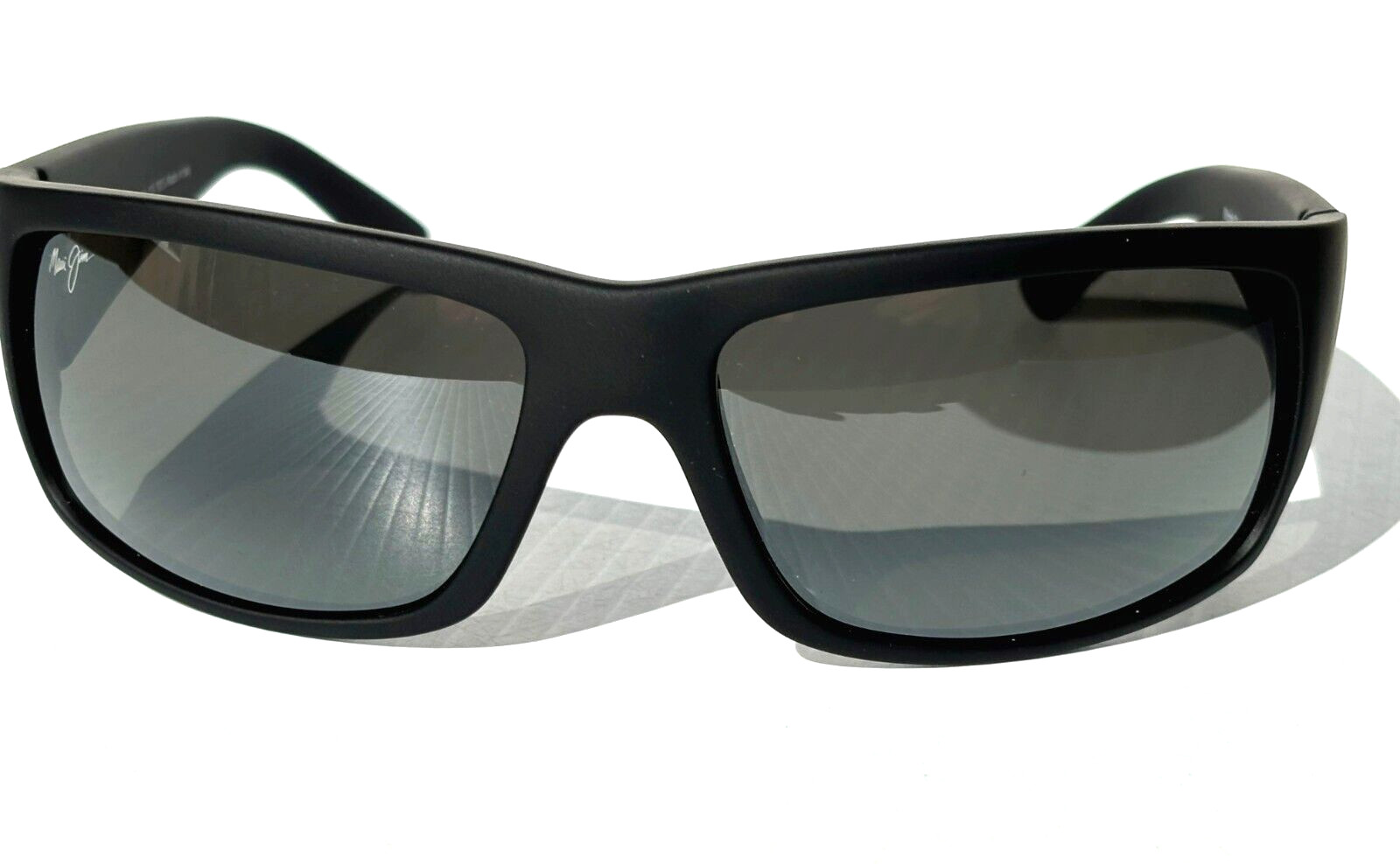 NEW Maui Jim WORLD CUP Matte Black Rubber POLARIZED Grey GLASS Sunglass 266-02MR