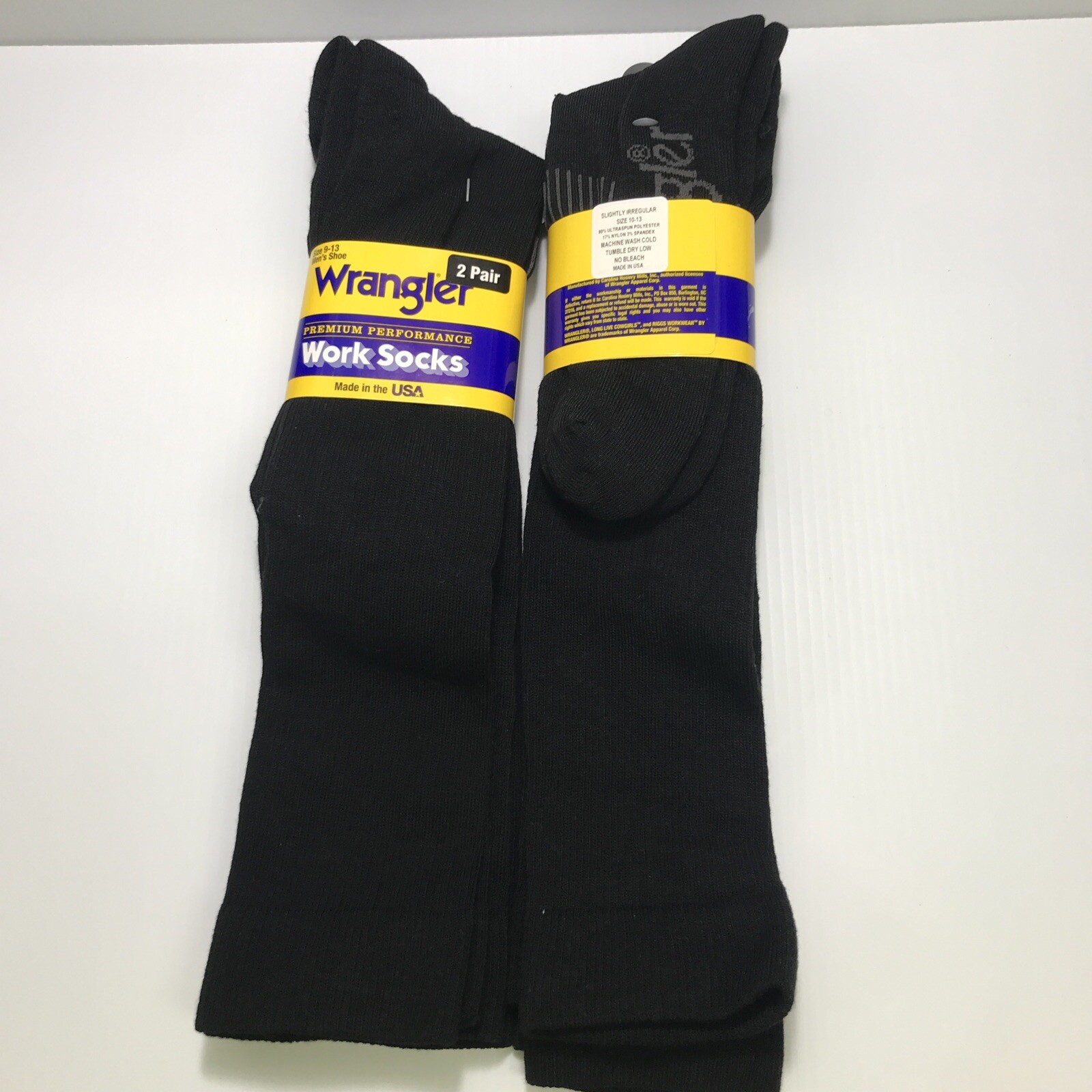 Wrangler Over the Calf Ultra-Dri Boot Sock, Large(mens shoe 9-13), Black, 4 pair