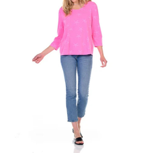 Fresh Produce o/s cosmos pink $59 Redi sea star starfish slouchy tee top nwt