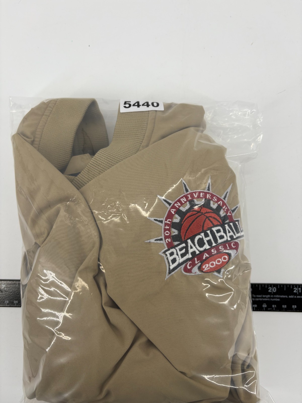 Beach Ball Classic 2000 Pullover Jacket Small Tan Velocity Y2K Myrtle Beach