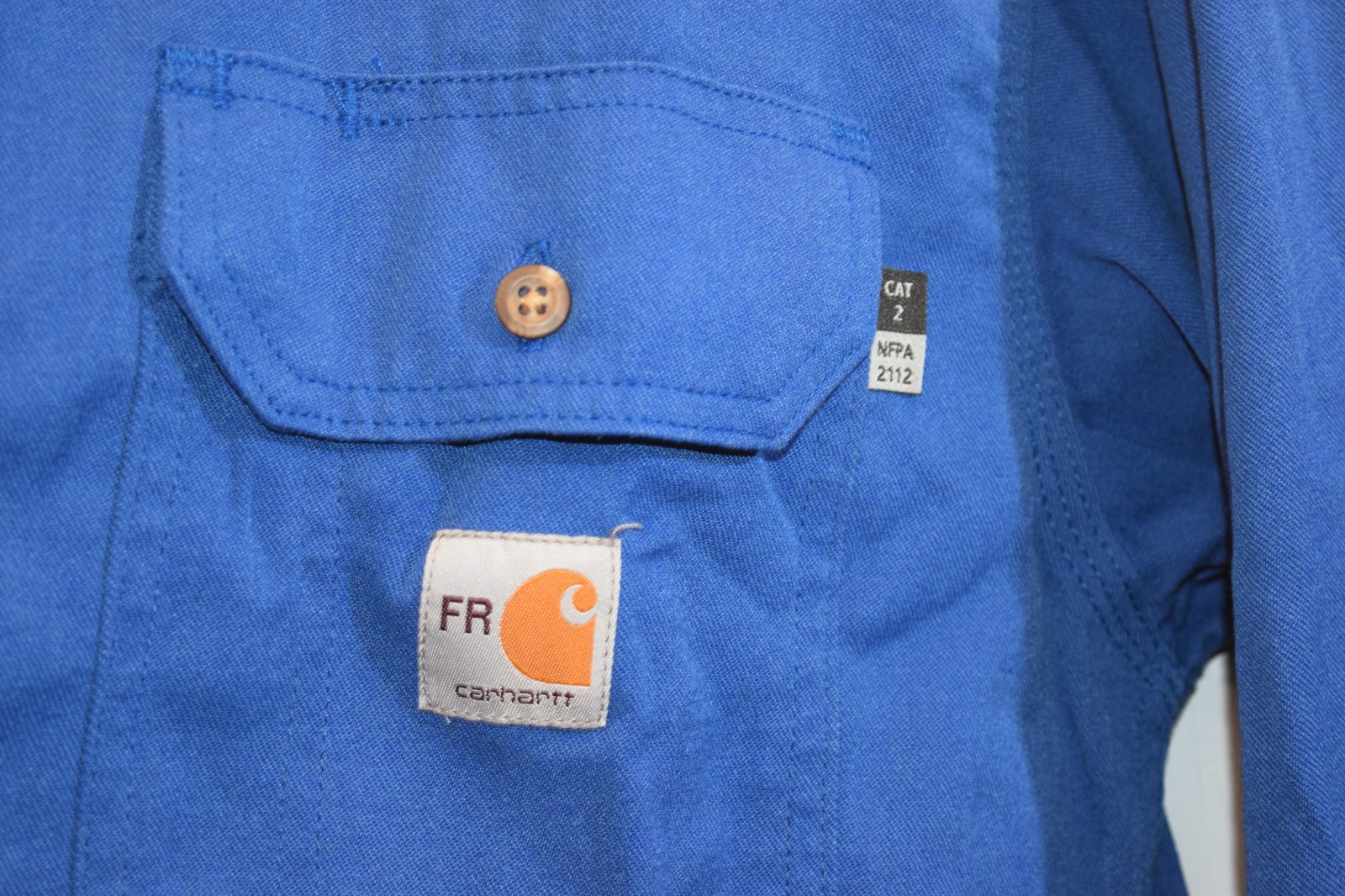 Carhartt FR Flame-Resistant Cat 2 Work Shirt Blue M
