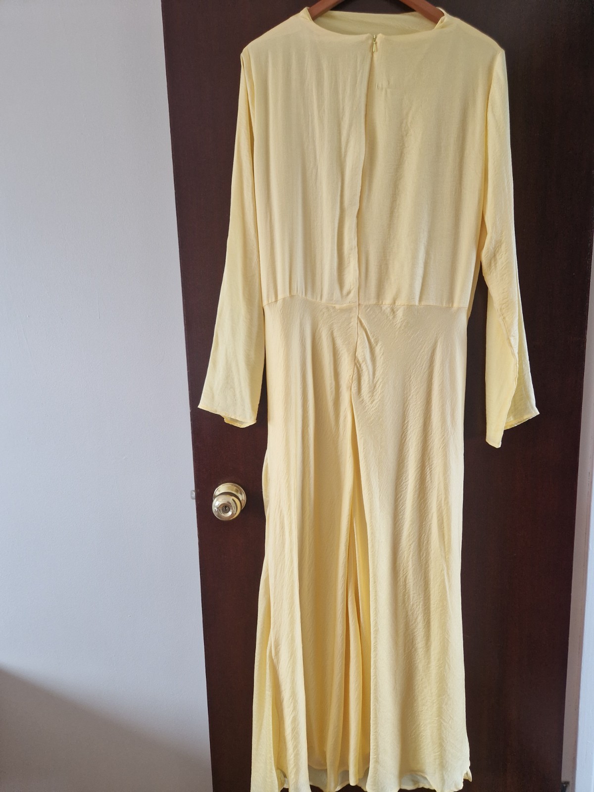 Asos Design Long Dress Size 18 Yellow Summer Wedding Occasion Party Graduation