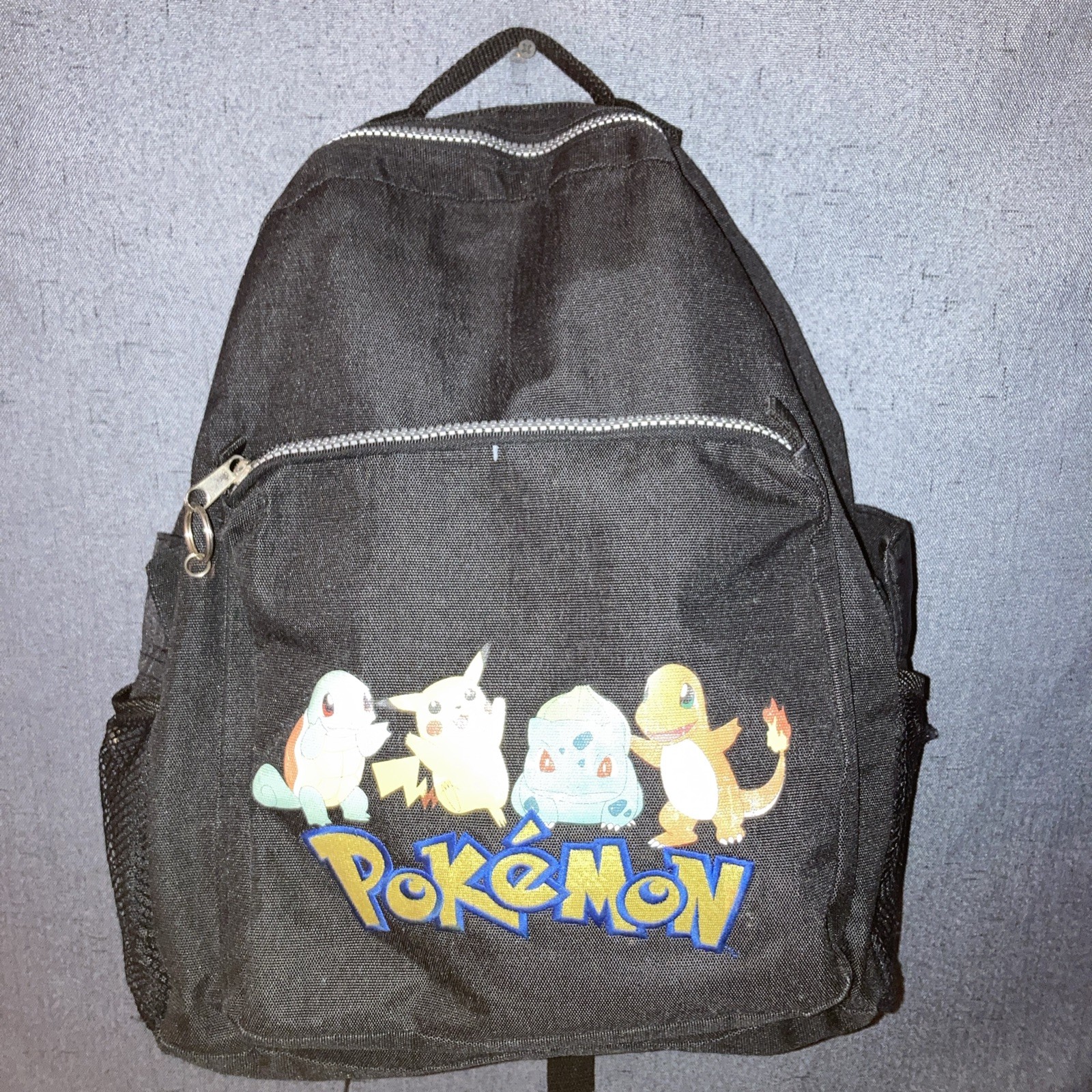 Vintage 90s Pokémon Backpack Squirtle Pikachu Bulbasaur Charmander
