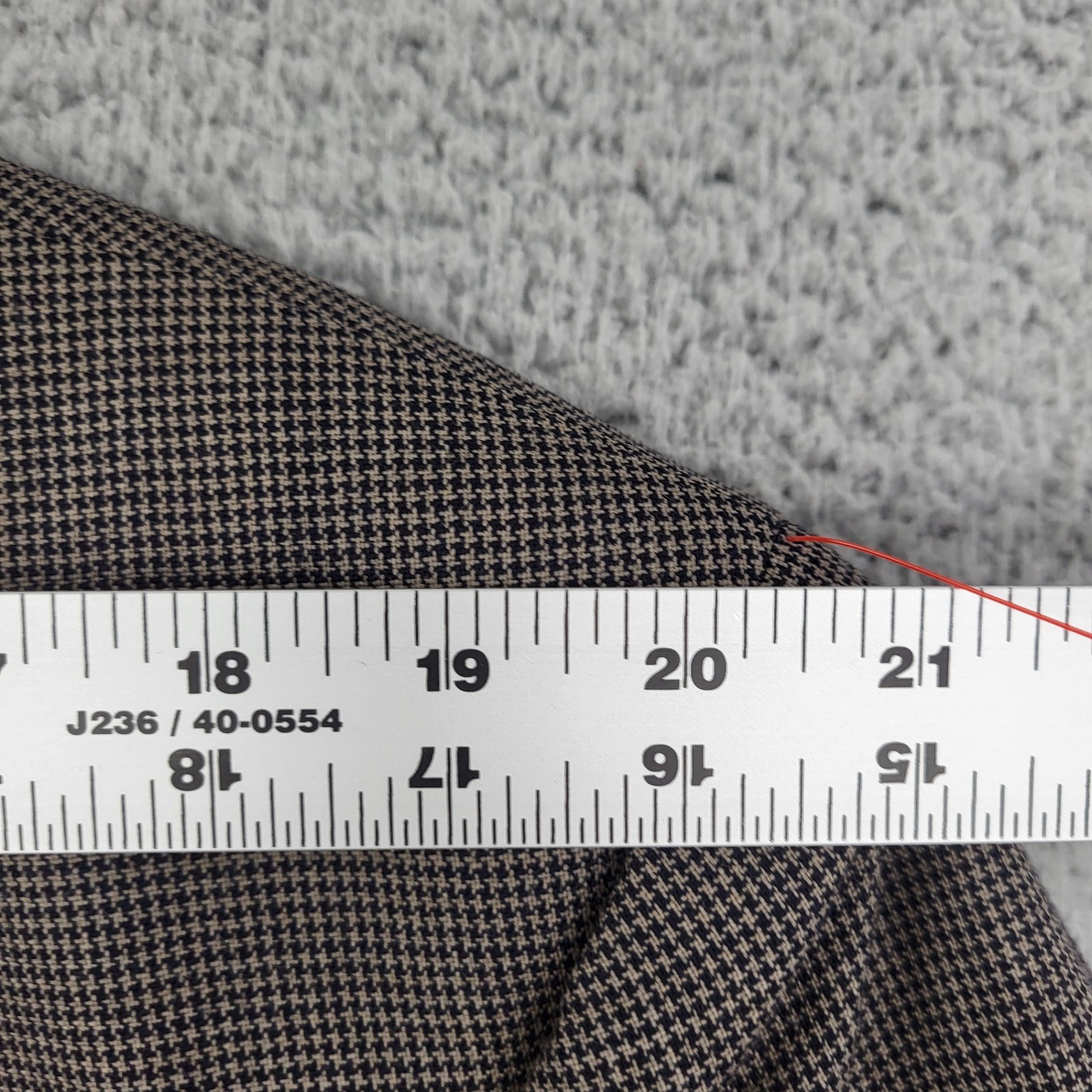 Corporate Image Tom James Blazer Mens XL Wool Brown Houndstooth Suit Jacket Coat
