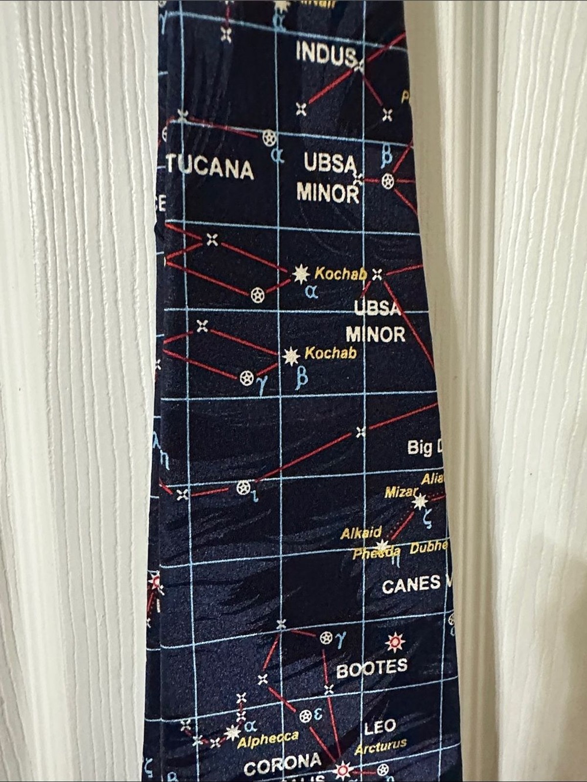 Navy Constellation Print Men’s Tie