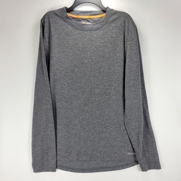 Omni Wool Long Sleeve Wool Blend Athletic Layering Shirt Mens Size XXL 2XL Gray