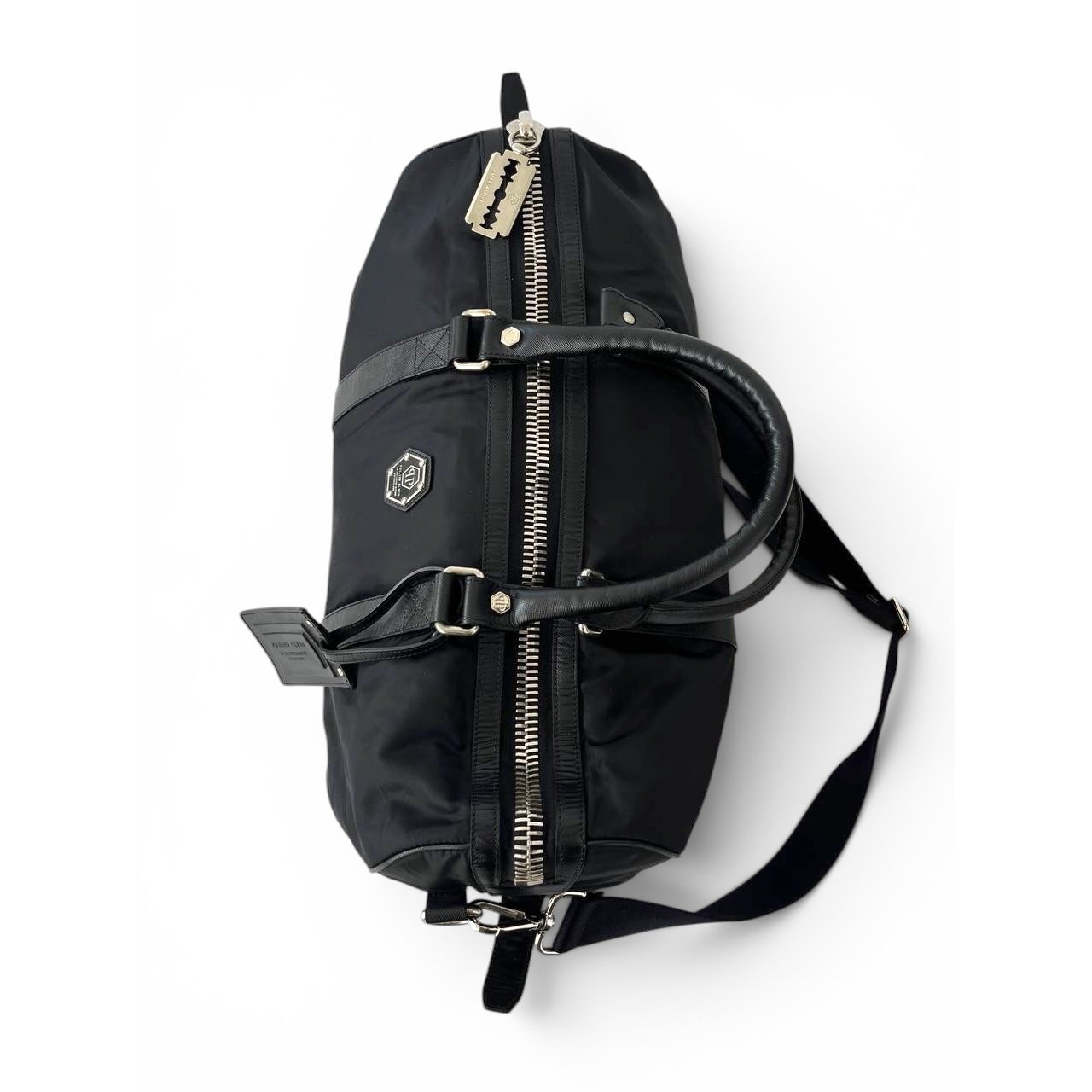 Philipp Plein Limited Edition Black Nylon Duffle Bag Weekender Travel Bag