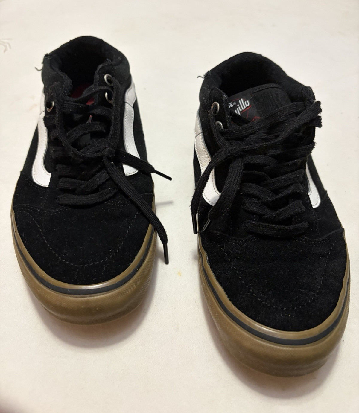 VANS TNT SG Pro Black/White/Gum Low Top Lace-Up Skate Athletic Sneakers Trujillo