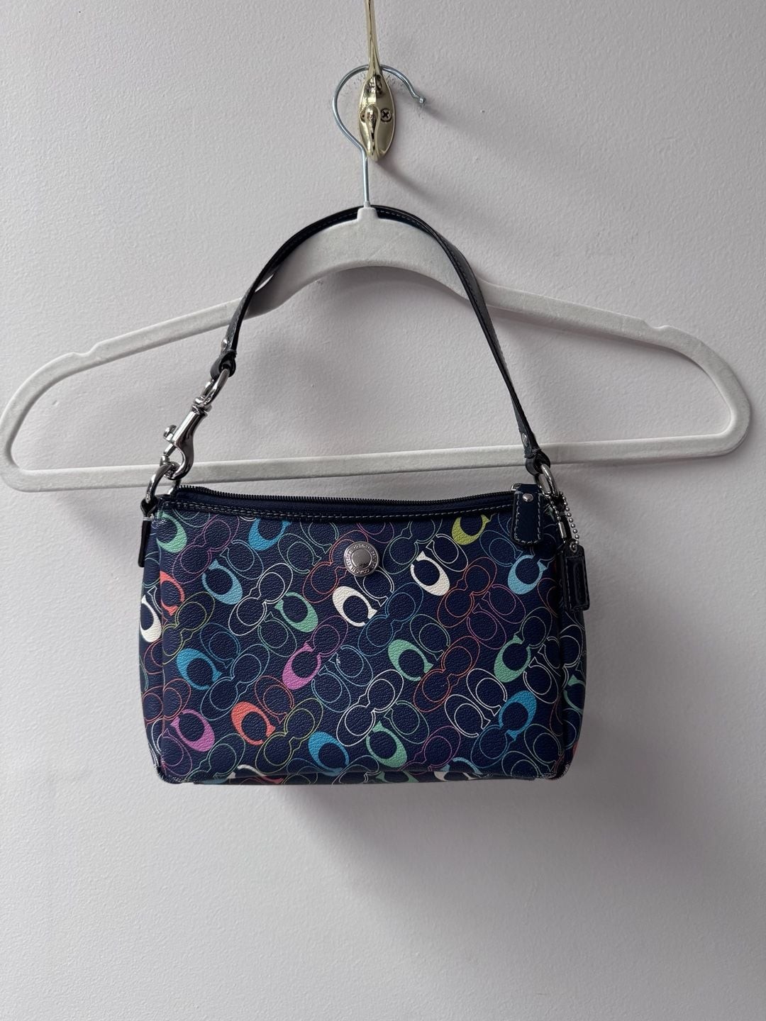 Coach Multicolor Signature C Print Small Shoulder Bag