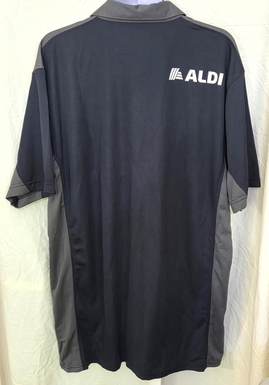 New Vansport Men’s LG Aldi Employee Polo Golf Shirt Blue Gray