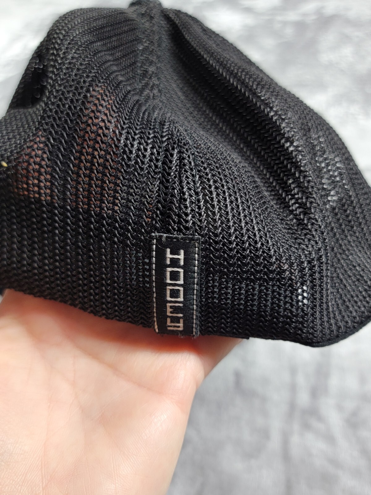 Hooey BaseBall Hat Grey Black Patch, Mesh, FlexFit L/XL
