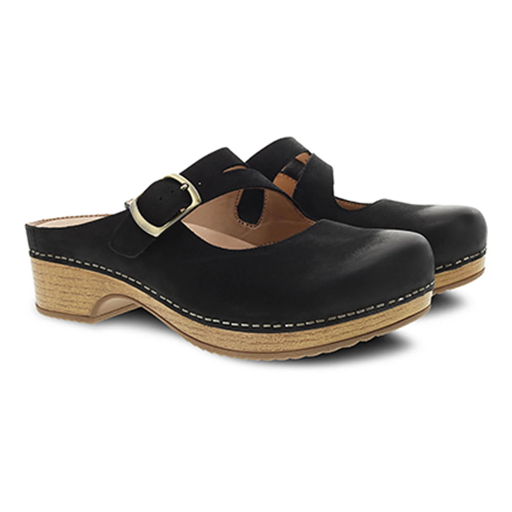 Dansko Britney Black Nubuck MJ Clog Womens EU sizes 40,41, and 42 NEW
