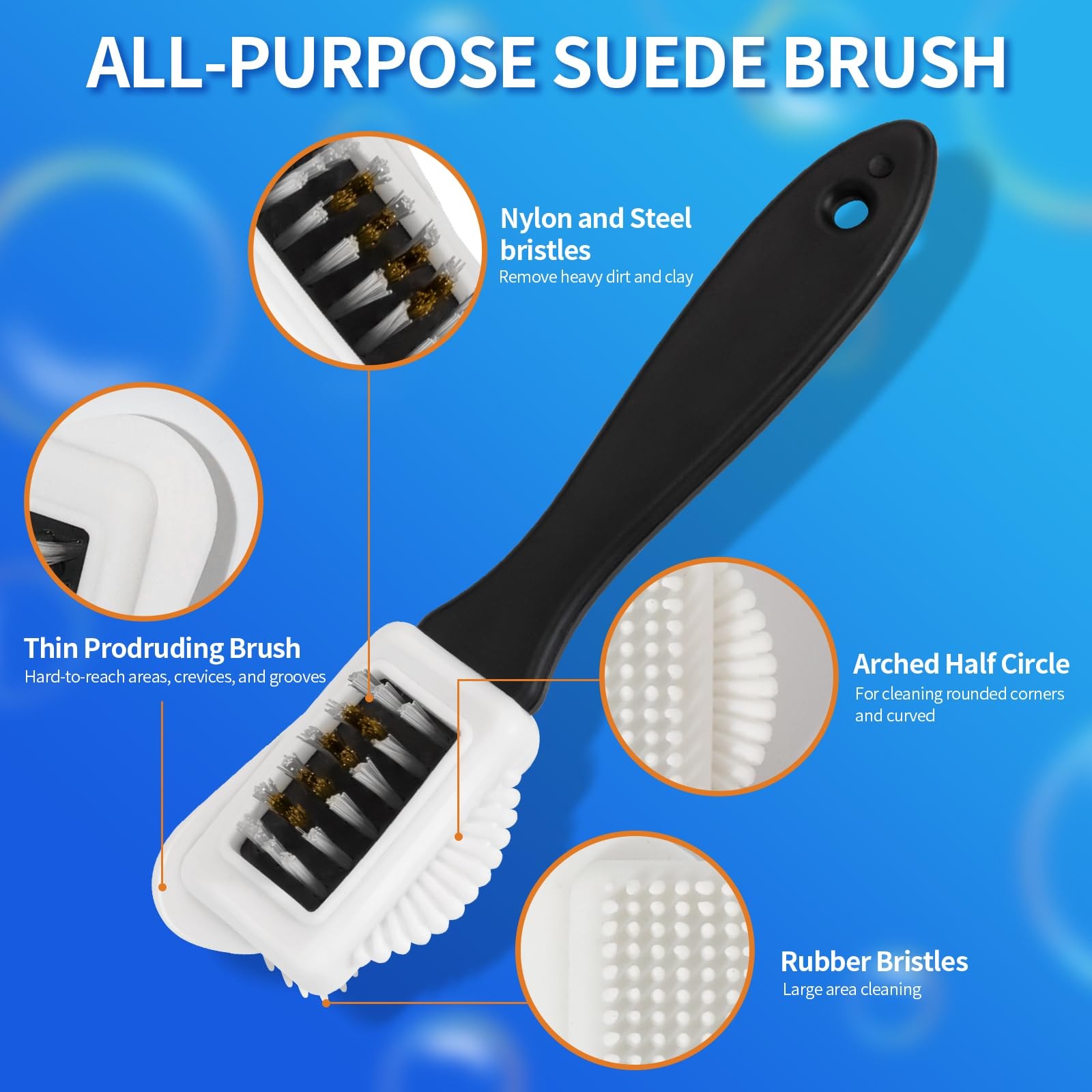 Suede Shoe Cleaner, 6.76 fl oz Suede and Nubuck Cleaning Kit with Brush & Tow…