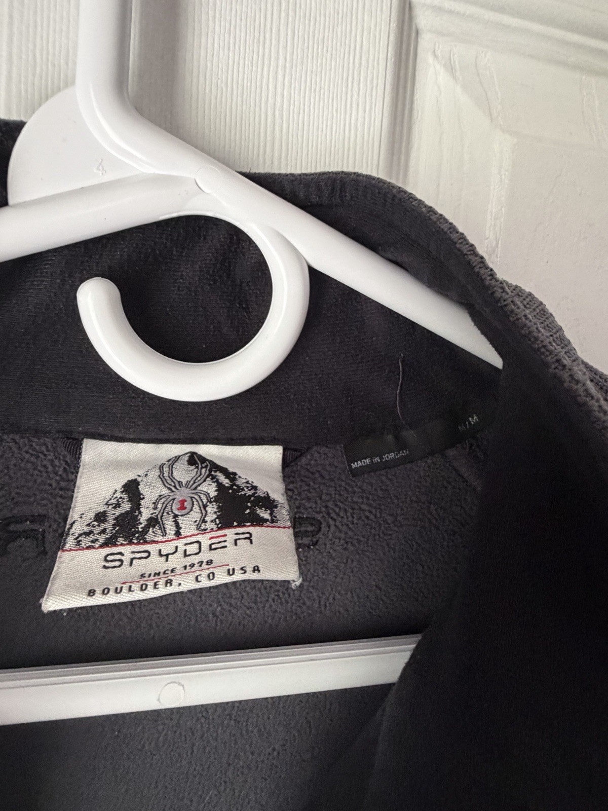 Spyder Men’s Track Jacket M Gray/Black Colorblock Full-Zip Stand-Up Collar