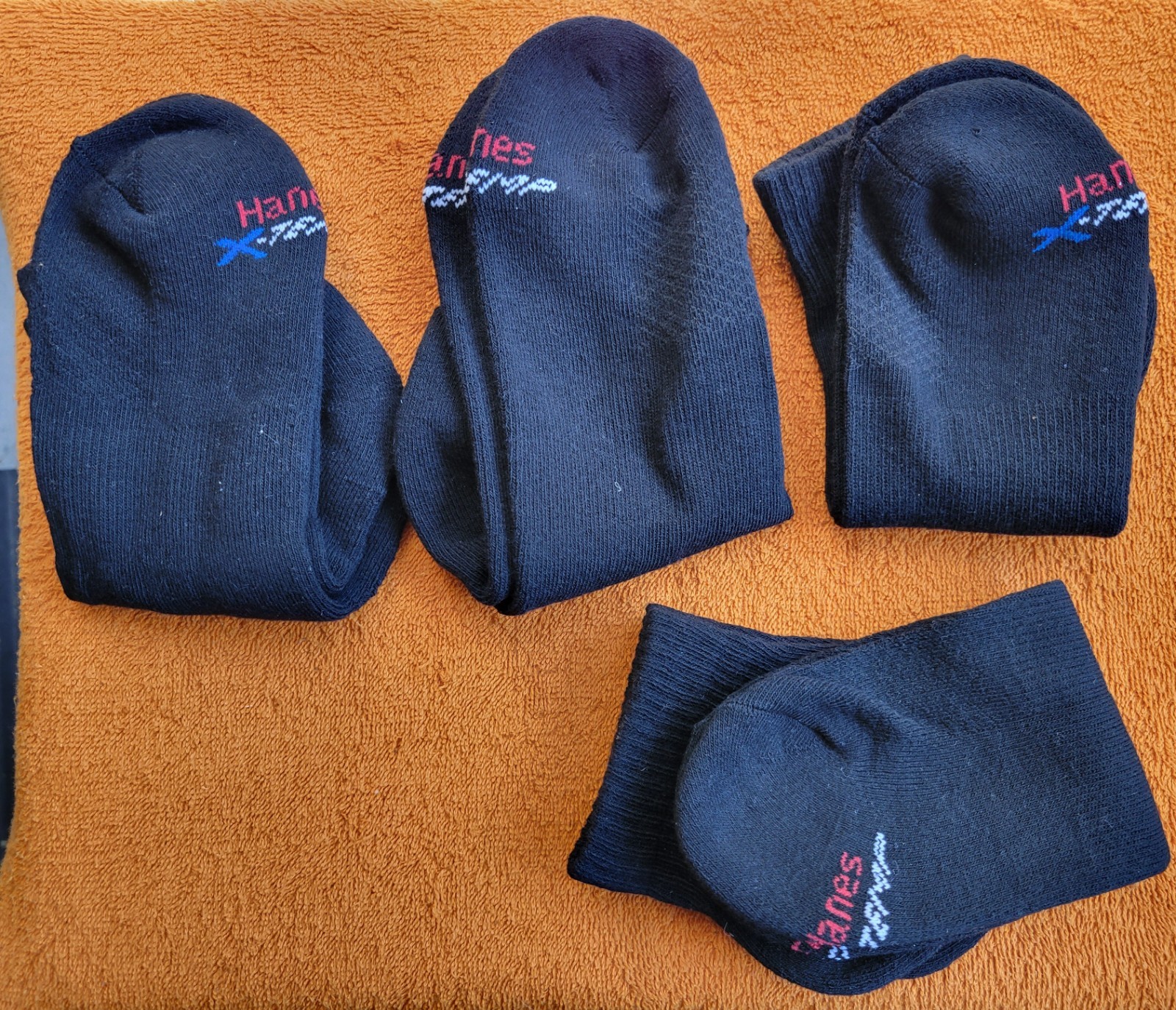 HANES® X-TEMP® COMFORT FIT Men’s Size 6-12 Lot of 4 Pair Socks*New w/o Packaging