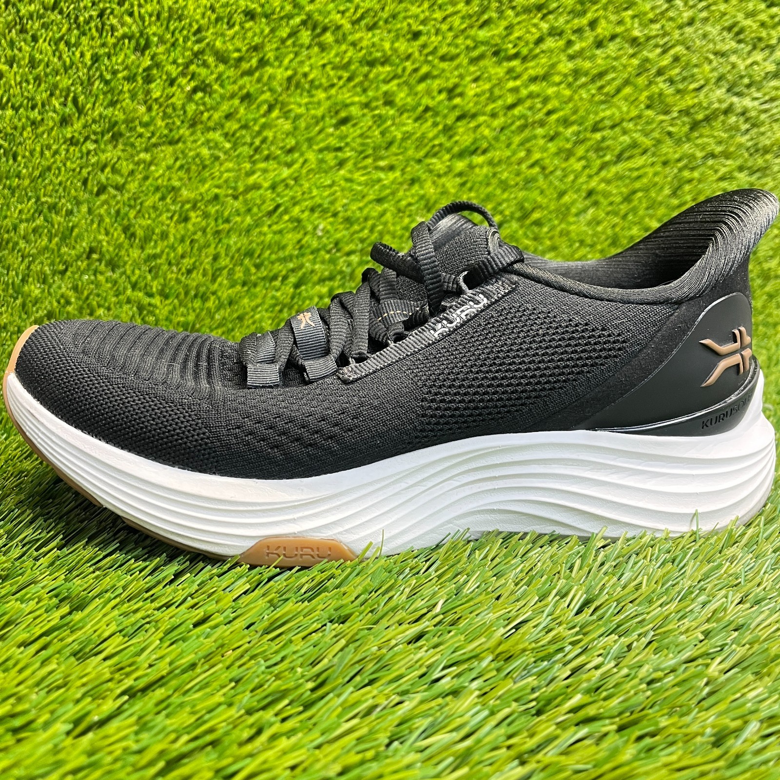 Kuru Atom 2 Womens Size 9 Black White Athletic Running Walking Shoes Sneakers