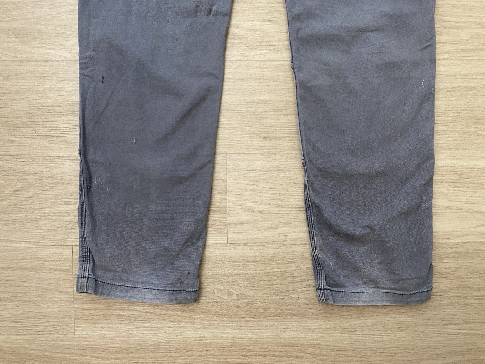Carhartt Relaxed Straight Pants Men 36×32 Gray Double Knee Distressed 102802-029