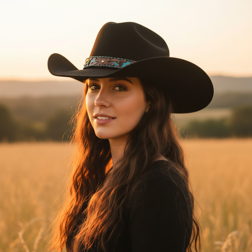 Bullhide ON PURPOSE 8006 Black Premium Wool Cowboy Hat 3 7/8″ Brim Fashion Felt