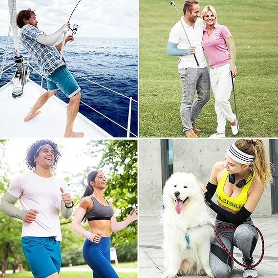 Cooling Arm Sleeves Compression Cover UV Sun Protection Sports For Men Women US