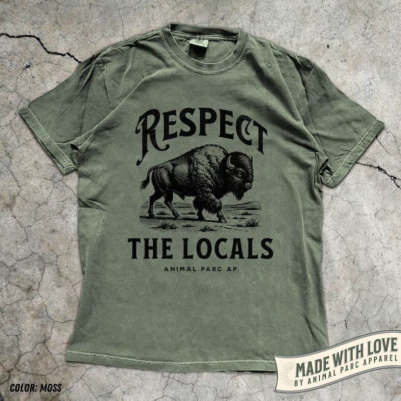 Bison Buffalo Vintage Cowboy Animal Comfort Tee