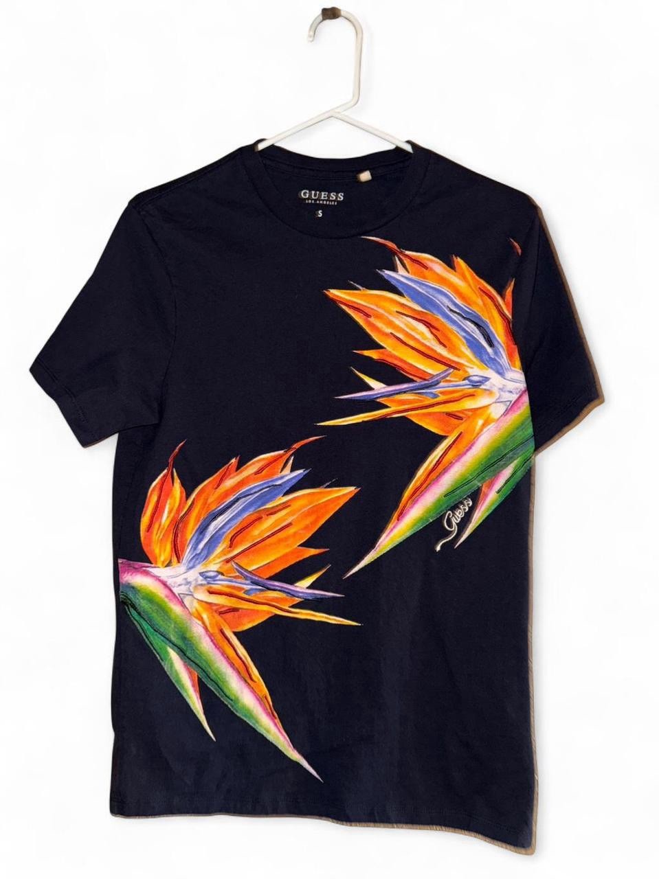 Guess Ritchie Bird of Paradise Strelitzia reginae M2GI25 K8FQ0 Men’s T-shirt Tee