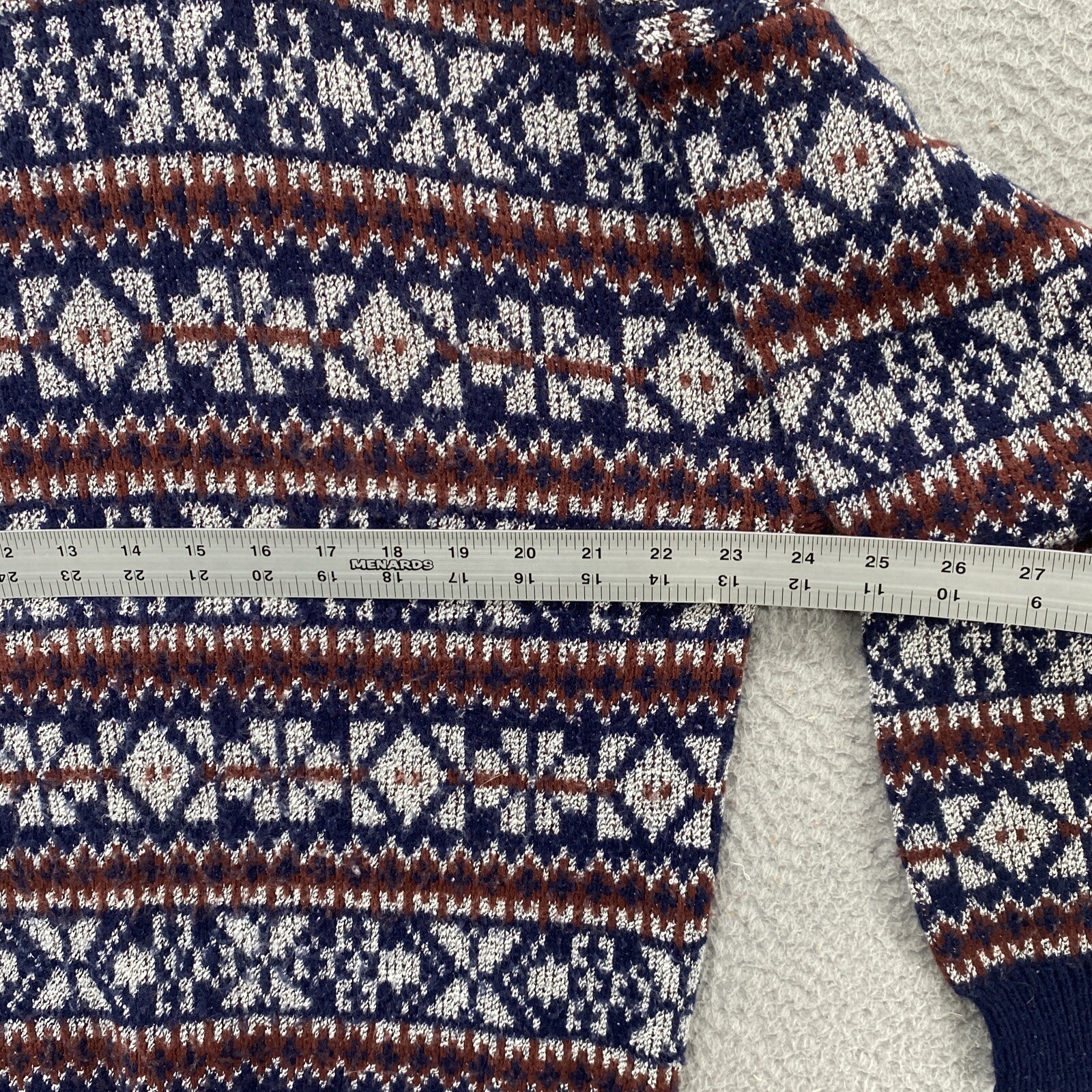 Vintage Robert Bruce Men’s Nordic Acrylic Blend Pullover Sweater in Size XL