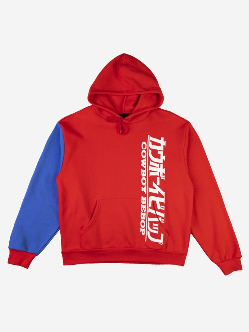 Cowboy Bebop Title Long sleeve Red & Blue Licensed Hoodie