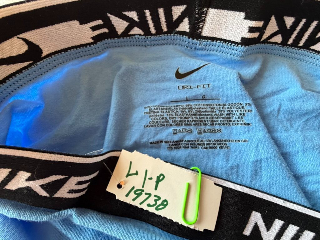 NWOT Nike Dry fit men’s L boxer briefs blue functional-fly stretch Sri Lanka