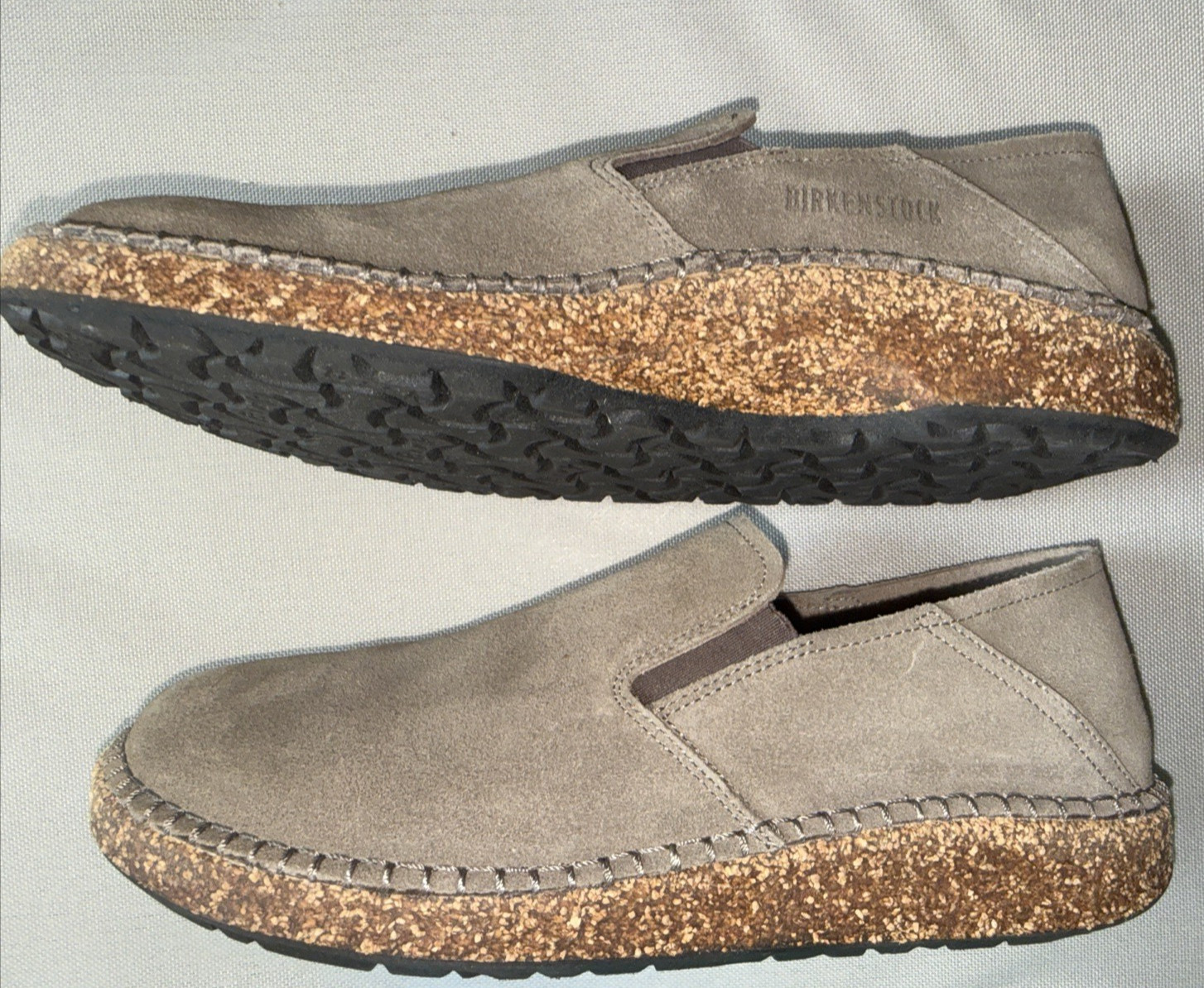 NWOB Birkenstock Callan Gray Taupe Suede Leather Loafer Slip on EU 38 N US 7-8