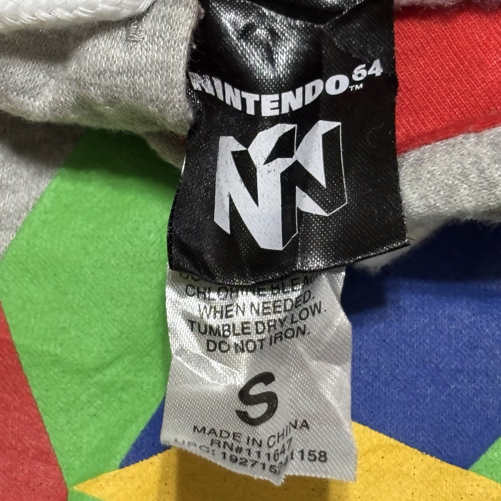 Men’s Nintendo 64 Logo Heathered Gray Red Sleeves Hooded Sweatshirt S