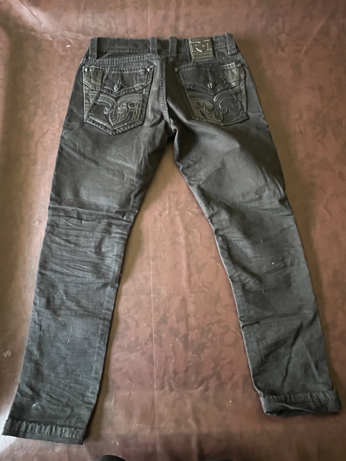 Men’s Rock Revival Biker Jeans Size 34 Used Excellent Condition