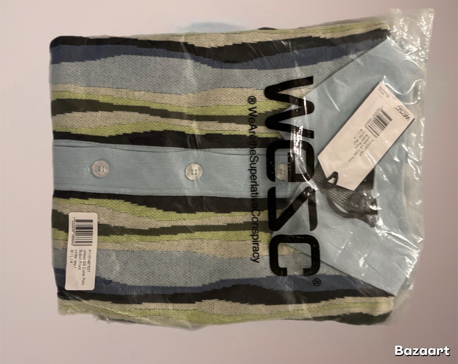 🔥 WeSC Striped Polo Shirt – NEW WITH TAGS + ORIGINAL PACKAGING 🔥