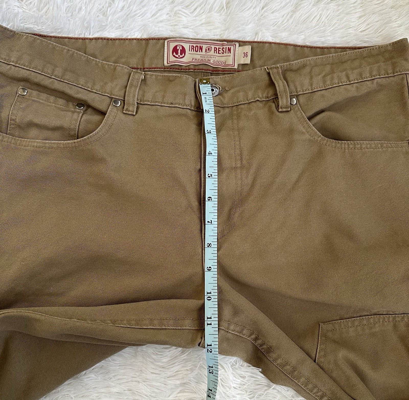 Iron & Resin Men’s Double Knee Journeyman Canvas Work Pants Size 36