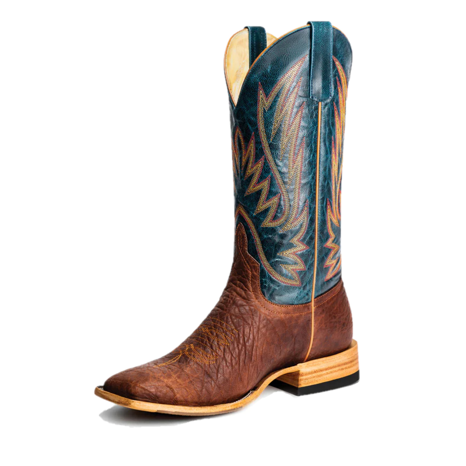 Horse Power® Men’s Shrunken Cowboy Comanche Navy & Brown Boots HP8054