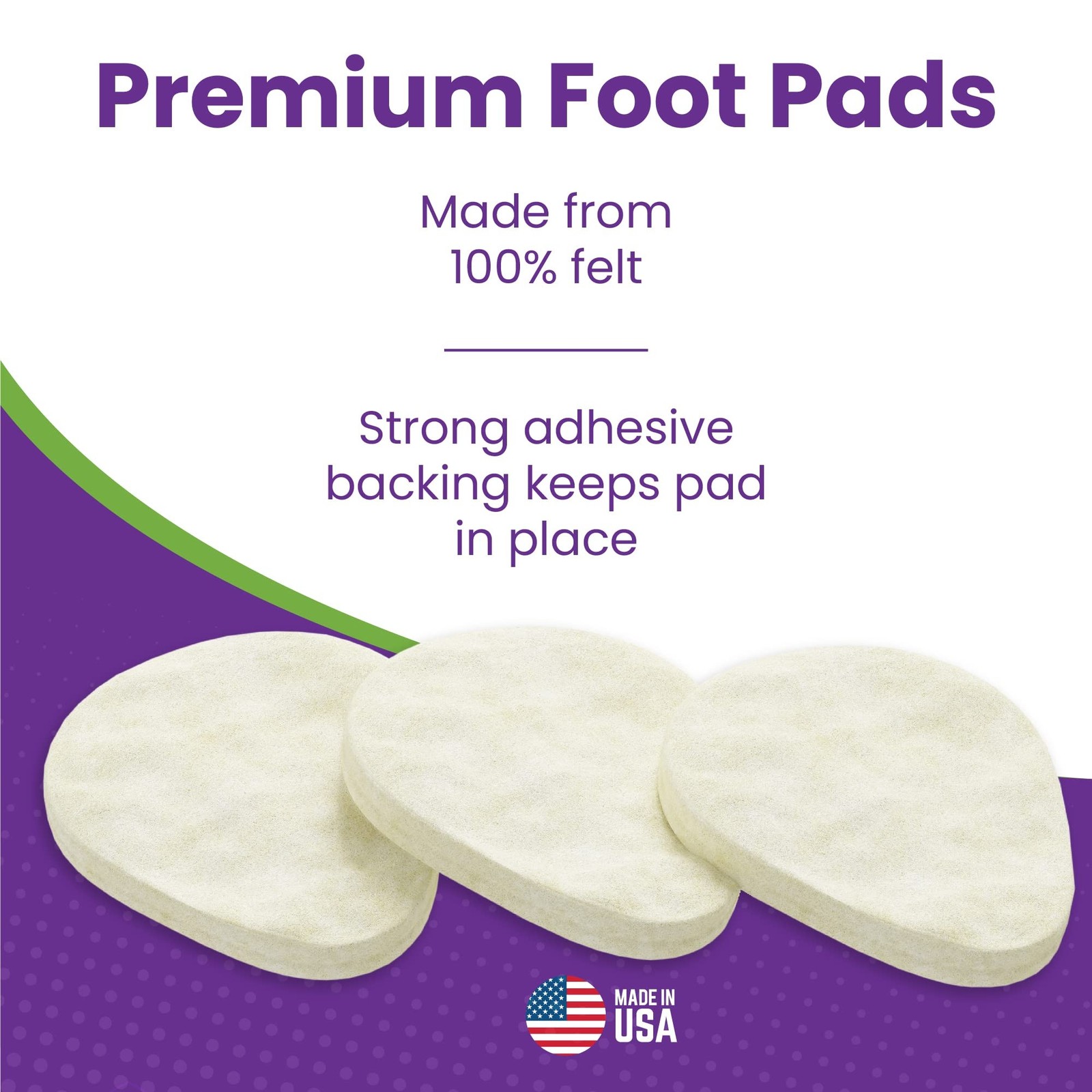 Metatarsal Felt Foot Pad – 1/4″ Thick – Made in USA – 6 Pairs (12 Pieces) | F…