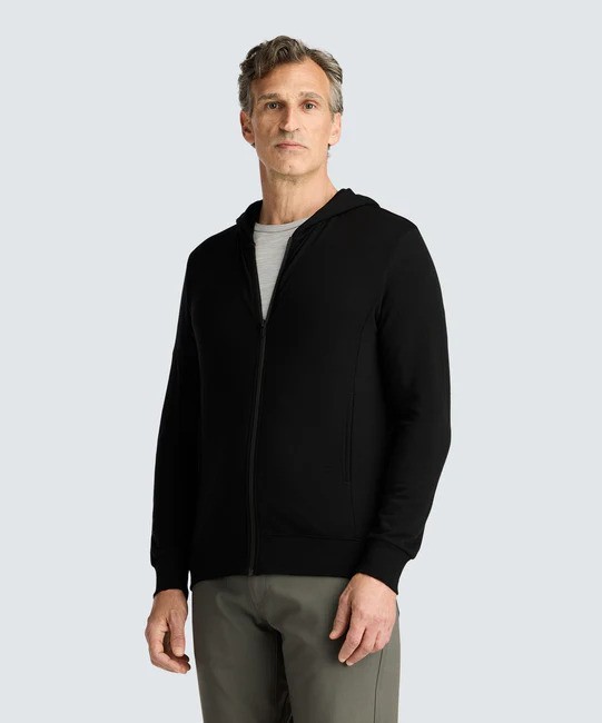 Unbound Merino – Men’s Compact Travel Hoodie /Black/ Choose Size / Free Shipping