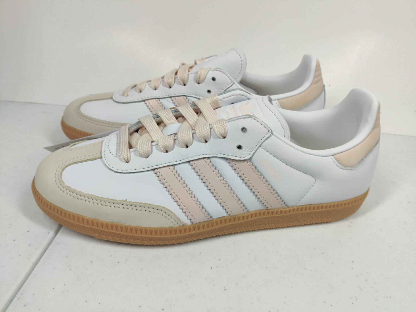 Adidas Women’s Size 7 Samba OG Originals White Wonder Quartz |JS1351|