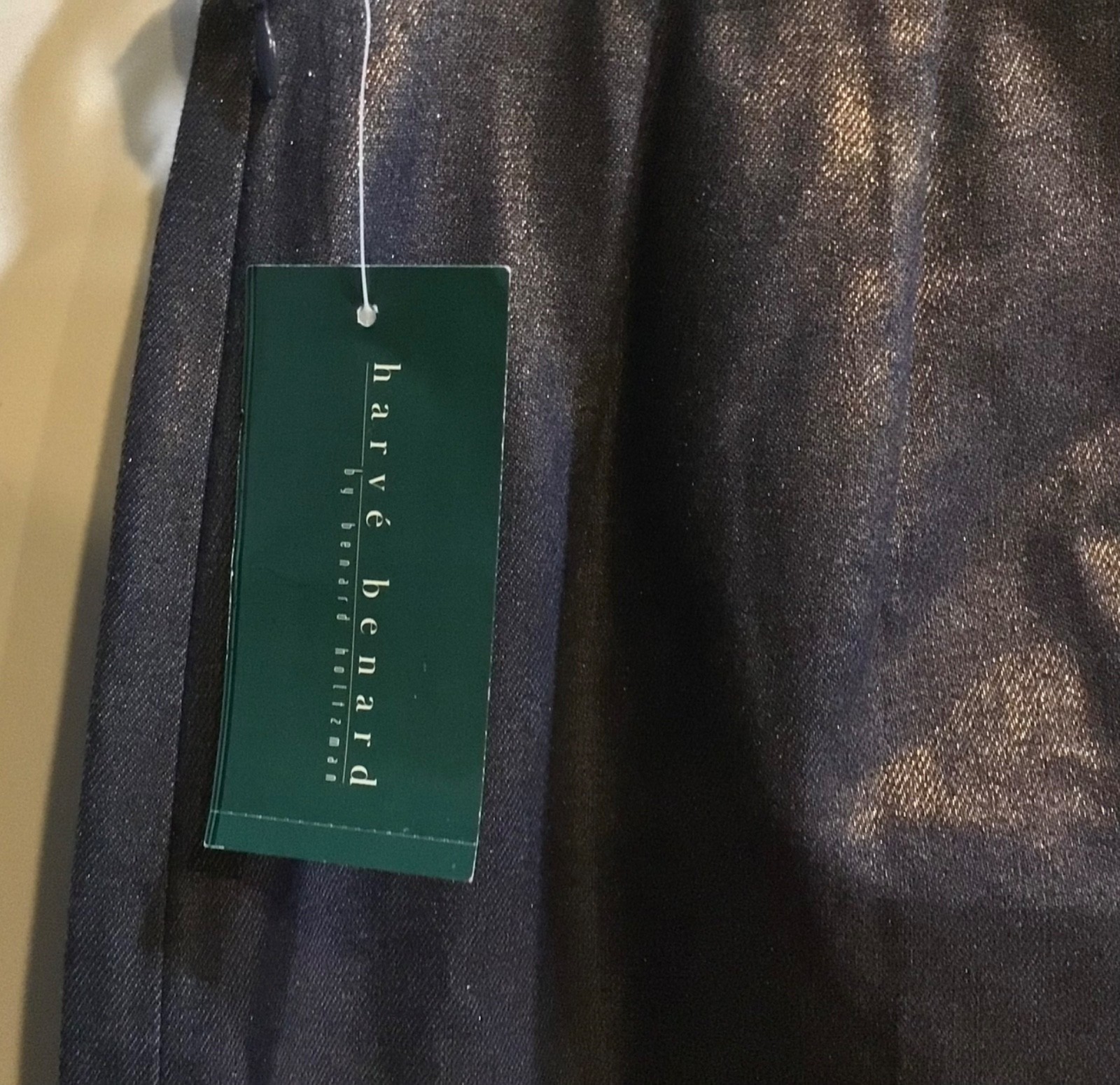 Harve Benard Blue Denim Metallic Pencil Skirt – Size 8 – NWT $56.00