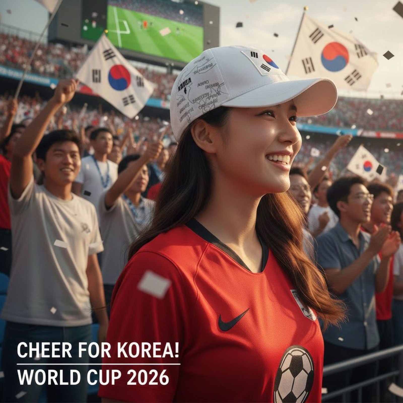 Korea Flag Baseball Cap Modern Korean Map Design. Korea Supporters Cap