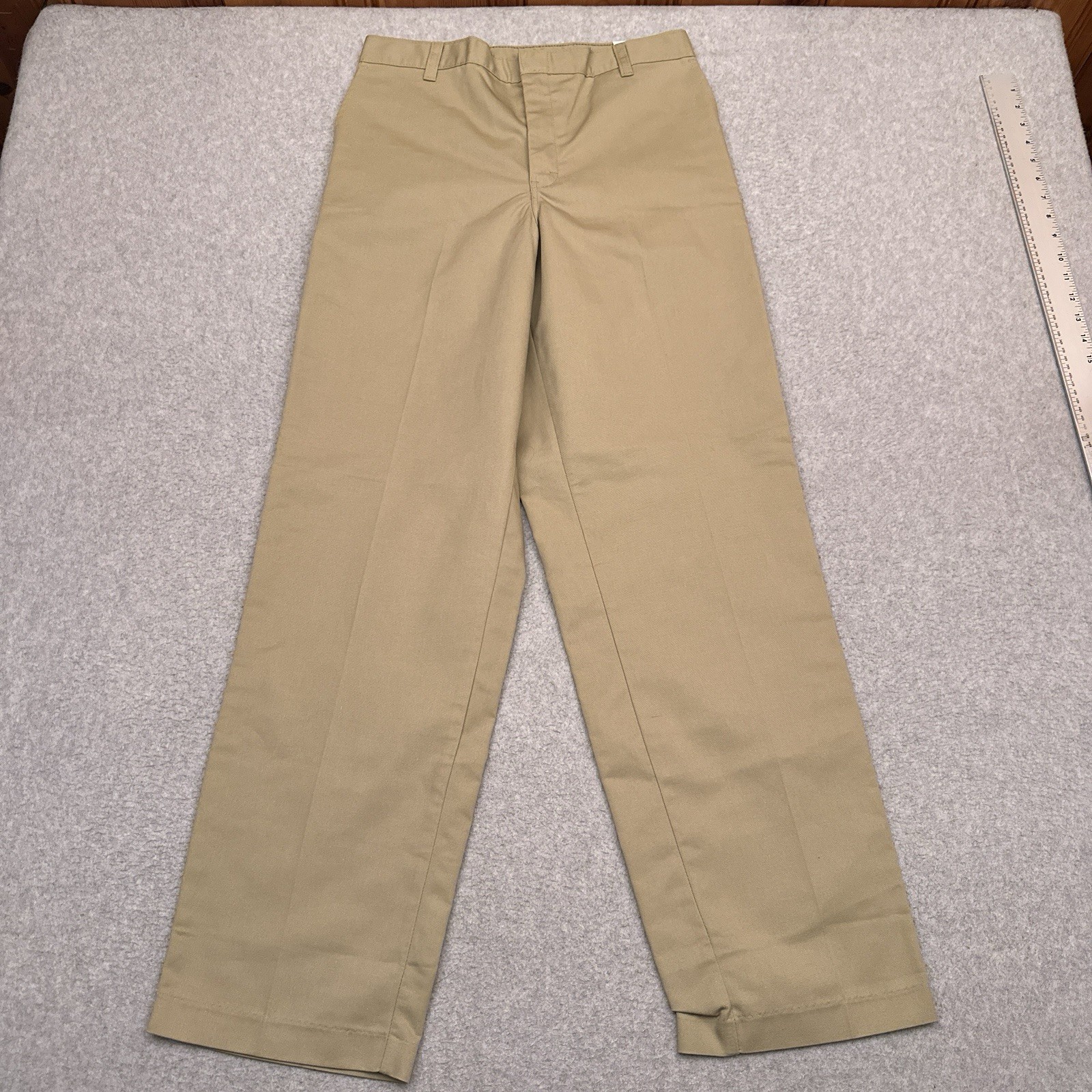 NEW Dickies Young Men’s Twill Pants 31X32 Classic Fit Flat Front Beige Workwear