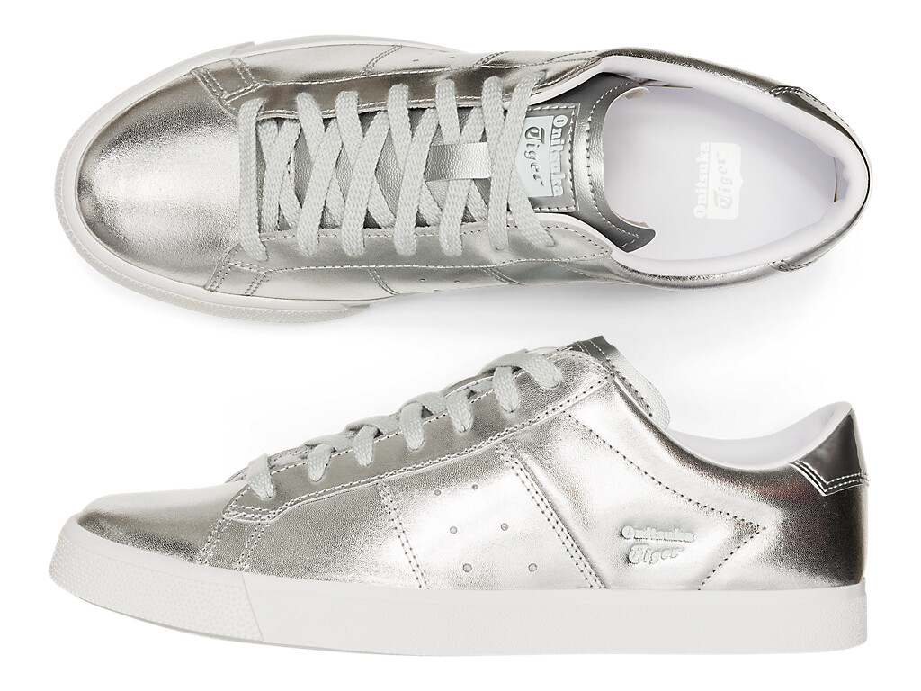 ASICS Onitsuka Tiger LAWNSHIP3.0 1183A568 SILVER WHITE BLACK US Saize 4 -11H DHL
