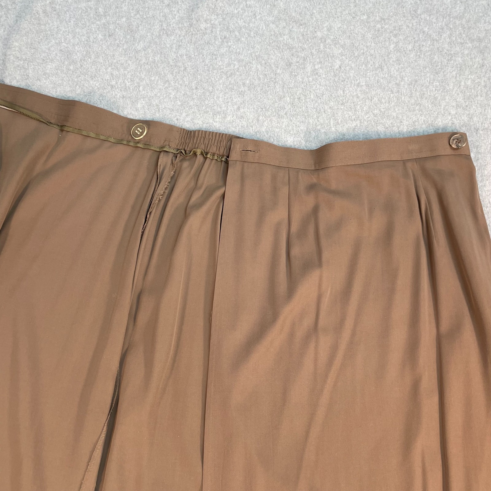 Evan Picone Sport Vintage Wrap Skirt Women’s L Brown Mocha 90’s Preppy Midi