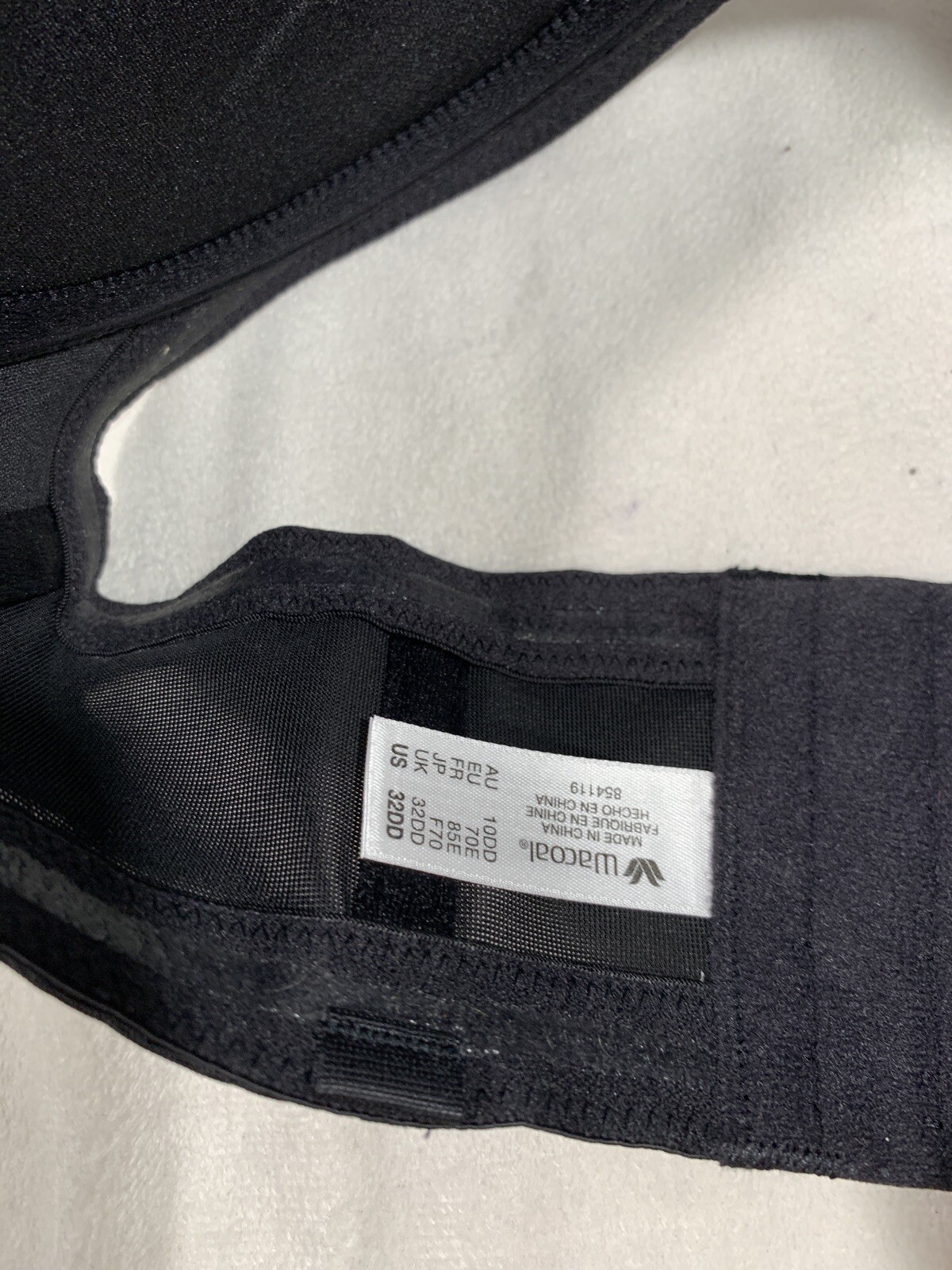 NEW $76 Wacoal Red Carpet Convertible Strapless Bra in Black {SZ 32DD US ] #L613